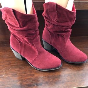 Red Velvet Boots